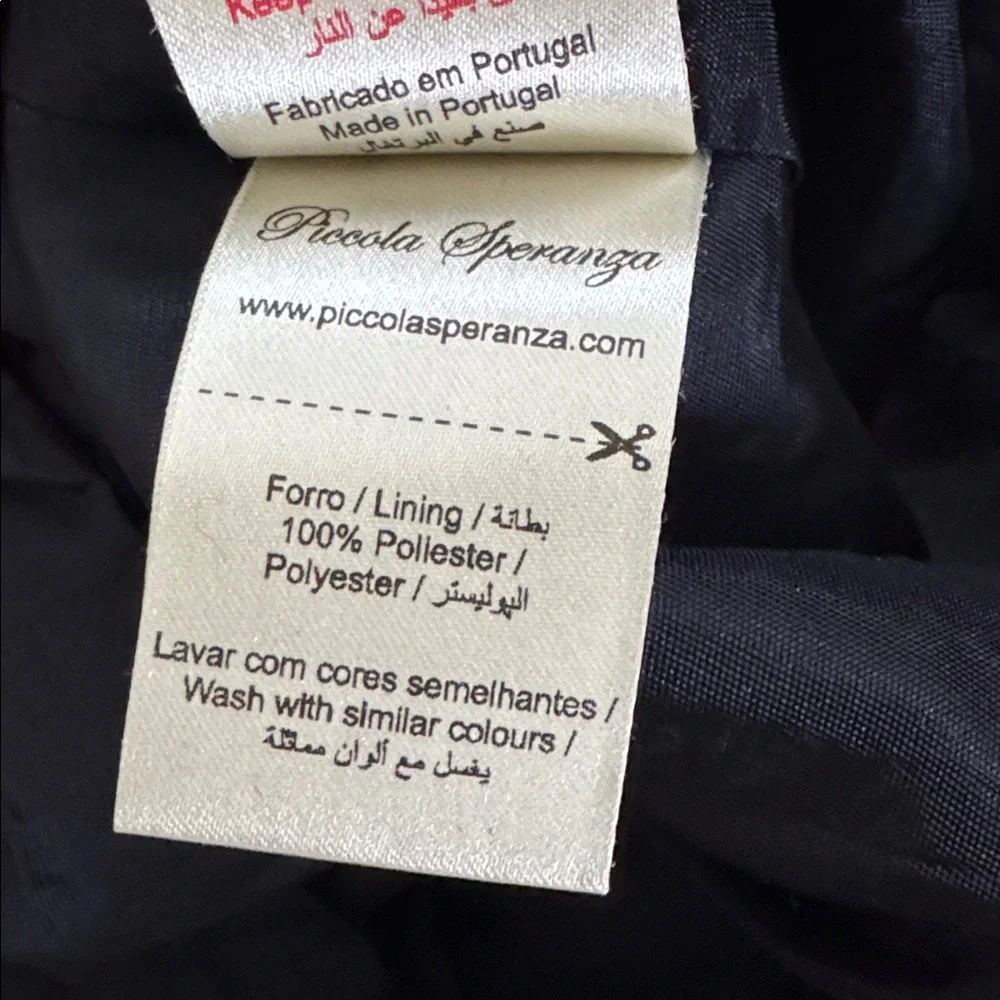 PICCOLA SPERANZA Navy Dress w/bow striped detailing, matching headband/socks 10. - Picture 7 of 13